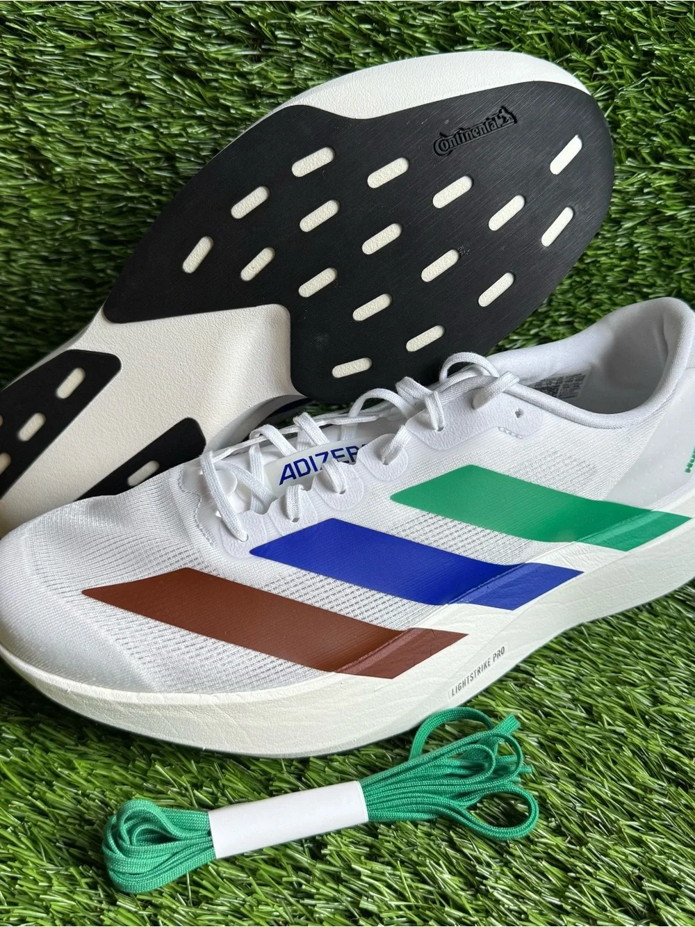 Adidas Adizero Evo SL Pharrell Humanrace White Green Blue KI3393 Men’s Size 11.5